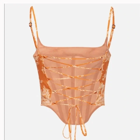 Miaou Venus Corset in Clementine Toile, Size L, NWOT - Picture 4 of 9